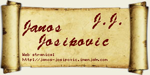 Janoš Josipović vizit kartica